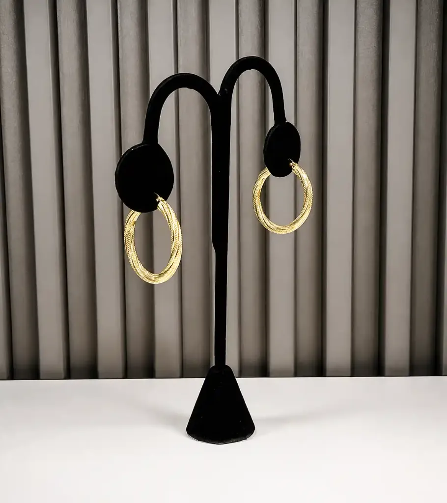 Snow-set Twisted Hoops #2